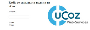 radio со скрытыми полями